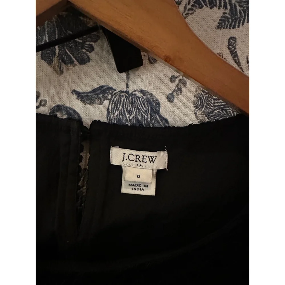 J Crew Black Lace Dress Women's Size 6